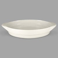 RAK Porcelain CFOD37WHBD Chef's Fusion 11 13/16 inch Sand White Oval Serving Dish - 3/Case