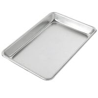 Chicago Metallic 41800 Eighth Size 16 Gauge 6 7/16 inch x 9 7/16 inch Curled Rim, No Wire Aluminum Sheet Pan