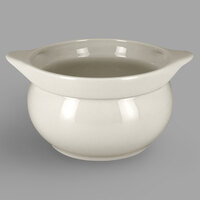 RAK Porcelain CFST15WHBD Chef's Fusion 38.9 oz. Sand White Round Porcelain Tureen - 2/Case