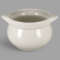 RAK Porcelain CFST10WHBD Chef's Fusion 15.2 oz. Sand White Round Porcelain Tureen - 2/Case