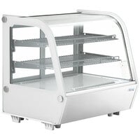 Avantco BCC-28-HC 27 1/2" White Refrigerated Countertop Bakery Display Case with LED Lighting