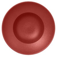 RAK Porcelain NFCLXD23DR Neo Fusion 9 1/16 inch Magma Dark Red Porcelain Extra Deep Plate - 6/Case