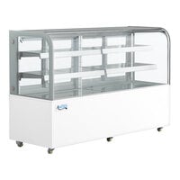 Avantco BC-72-HC 72" Curved Glass White Refrigerated Bakery Display Case