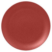RAK Porcelain NFNNPR21DR Neo Fusion 8 1/4 inch Magma Dark Red Porcelain Flat Coupe Plate - 12/Case