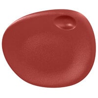 RAK Porcelain NFNBFP31DR Neo Fusion 12 3/16" Magma Dark Red Porcelain Coupe Plate - 6/Case