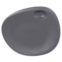RAK Porcelain NFNBFP31GY Neo Fusion 12 3/16 inch Stone Gray Porcelain Coupe Plate - 6/Case