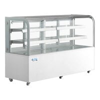 Avantco BCD-72 72" Curved Glass White Dry Bakery Display Case