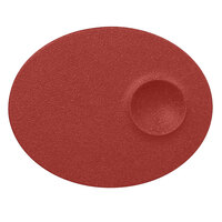 RAK Porcelain NFMROP18DR Neo Fusion 7 1/8" Magma Dark Red Porcelain Oval Plate - 12/Case