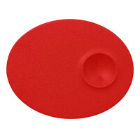 RAK Porcelain NFMROP18BR Neo Fusion 7 1/8" Ember Red Porcelain Oval Plate - 12/Case