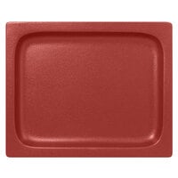 RAK Porcelain NFBU1.2FDR Neo Fusion 12 13/16 inch x 10 7/16 inch Magma Dark Red Porcelain Gastronorm Pan - 3/Case