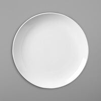World Tableware 840-435C Porcelana 9 1/2" Round Bright White Porcelain Coupe Plate - 24/Case