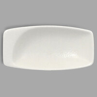 RAK Porcelain NFMZMR11WH Neo Fusion 4 1/4 inch x 2 1/8 inch Sand White Porcelain Mini Rectangular Dish - 6/Case