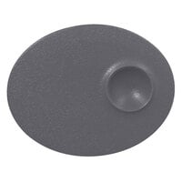 RAK Porcelain NFMROP18GY Neo Fusion 7 1/8 inch Stone Gray Porcelain Oval Plate - 12/Case