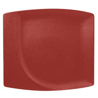 RAK Porcelain NFMZSP32DR Neo Fusion 12 9/16" Magma Dark Red Porcelain Square Flat Plate - 6/Case