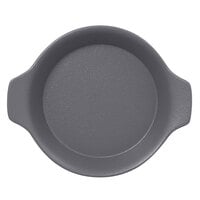 RAK Porcelain NFOPRD16GY Neo Fusion 8 7/16 inch x 7 1/8 inch Stone Gray Porcelain Dish with Handles - 12/Case