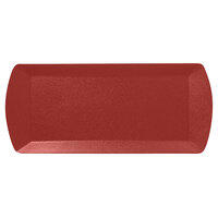 RAK Porcelain NFOPSP35DR Neo Fusion 13 13/16 inch x 5 7/8 inch Magma Dark Red Porcelain Sandwich Tray - 12/Case