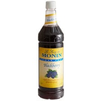 Monin 1 Liter Sugar Free Blackberry Flavoring Syrup