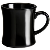 Acopa 12 oz. Black Victor Stoneware Mug - 12/Pack