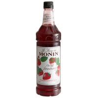 Monin Premium Wild Strawberry Flavoring Syrup 1 Liter