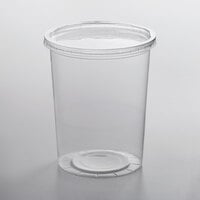 32-oz Asporto Microwavable To-Go Container - Clear Round Soup Container with Clear