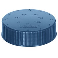 Vollrath 4902-44 Traex® Dripcut® Blue Wide Mouth Storage Shaker / Dredge Lid with Date Indicator