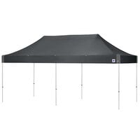E-Z Up EC3STL20KFWHTSG Eclipse Instant Shelter 10' x 20' Steel Gray Canopy with White Frame
