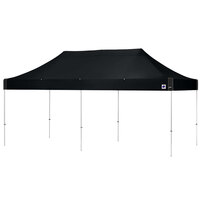 E-Z Up EC3STL20KFWHTBK Eclipse Instant Shelter 10' x 20' Black Canopy with White Frame