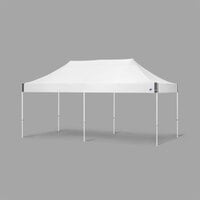 E-Z Up EC3STL20KFWHTWH Eclipse Instant Shelter 10' x 20' White Canopy with White Frame