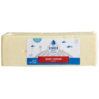 Dinner Bell Creamery 5 lb. White Sharp Cheddar Cheese - 2/Case