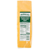 Hilldale 5 lb. Pack 160-Count Pre-Sliced Yellow American Cheese - 6/Case