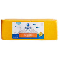 Dinner Bell Creamery Yellow Mild Cheddar Cheese 5 lb. - 2/Case