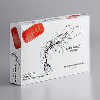 26/30 Size Shell-On Raw Vannamei Shrimp 4 lb. Box - 6/Case