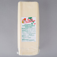 Whole Milk Mozzarella Cheese 6 lb. Solid Block - 8/Case