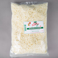 5 lb. Bag Whole Milk Shredded Mozzarella Cheese - 4/Case