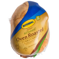 Butterball All-Natural Oven Roasted Skinless Turkey Breast 8 lb. - 2/Case