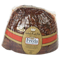 Freda Deli Meats 7 lb. Medium Rare Cooked Roast Beef - 2/Case