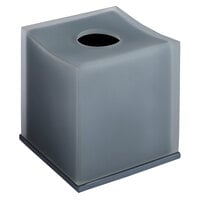 Focus Hospitality Smoke Collection Matte Resin Square Tissue Box Cover with Bottom