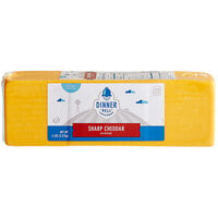 Dinner Bell Creamery 5 lb. Yellow Sharp Cheddar Cheese - 2/Case