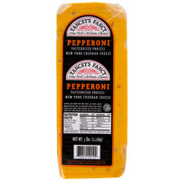 Yancey's Fancy 5 lb. Pepperoni Flavored New York Cheddar Cheese - 2/Case