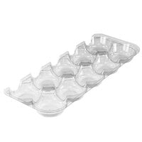 Pro Stack 10-Section Clear Plastic Tray for Apples and Oranges - 19 1/2 inch x 8 inch x 1 3/4 inch