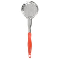 Vollrath 6432865 Jacob's Pride 8 oz. Orange Perforated Round Spoodle® Portion Spoon