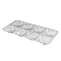 Pro Stack 8-Section Clear Plastic Tray for Grapefruit - 20 inch x 10 1/2 inch x 1 3/4 inch