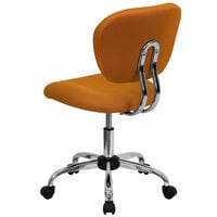 Flash Furniture H-2376-F-ORG-GG Mid-Back Orange Mesh Office Chair with Chrome Base
