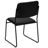 Flash Furniture XU-8700-BLK-B-VYL-30-GG Hercules Series High Density Black Vinyl Stacking Chair with Black Sled Base