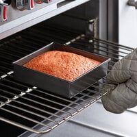 8 inch x 8 inch x 2 1/4 inch Non-Stick Aluminized Steel Square Cake Pan