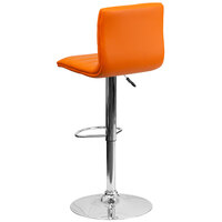 Flash Furniture CH-92023-1-ORG-GG Orange Vinyl Contemporary Adjustable Height Barstool