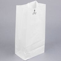 8 lb. White Paper Bag - 500/Bundle