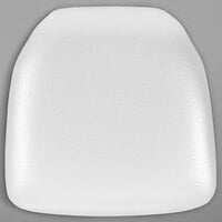 Flash Furniture BH-WH-HARD-VYL-GG White Hard Vinyl Chiavari Chair Cushion - 2" Thick