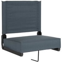 Flash Furniture XU-STA-DKBL-GG Grandstand Dark Blue Ultra-Padded Bleacher Comfort Seat