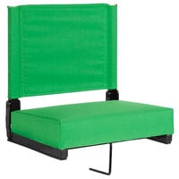 Flash Furniture XU-STA-BGR-GG Grandstand Bright Green Ultra-Padded Bleacher Comfort Seat